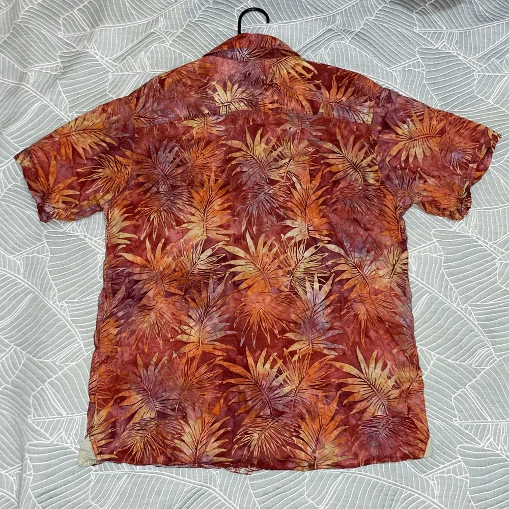 Pete Huntington Handcrafted Bali‎ Batik Hawaiian Shirt Button Down Sz M
